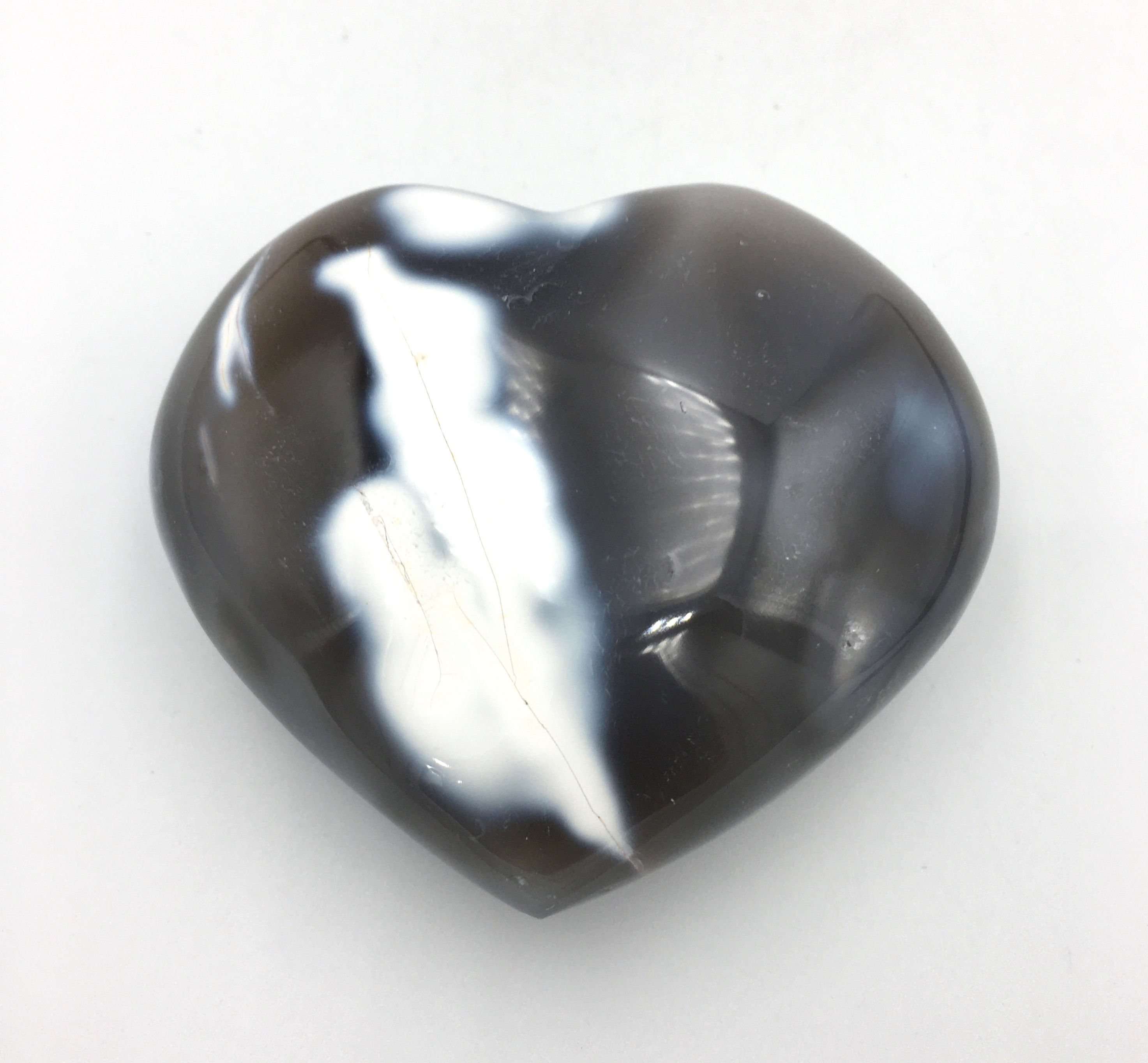 Orca Agate Heart