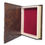 Thumbnail: Book of the Dead Necronomicon Wooden Box, inside view with burgundy red flocked lining and secret compartment