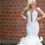 Thumbnail: Whites beaded, ostrich feather Prom Dress 