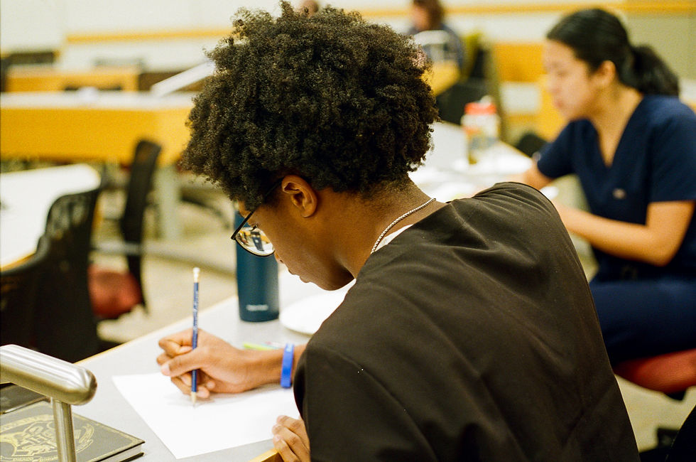 Student practicing their own creativity at Jess Skyleson’s event