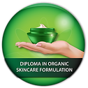 picture showing owner's diploma in organic skincare formulation award