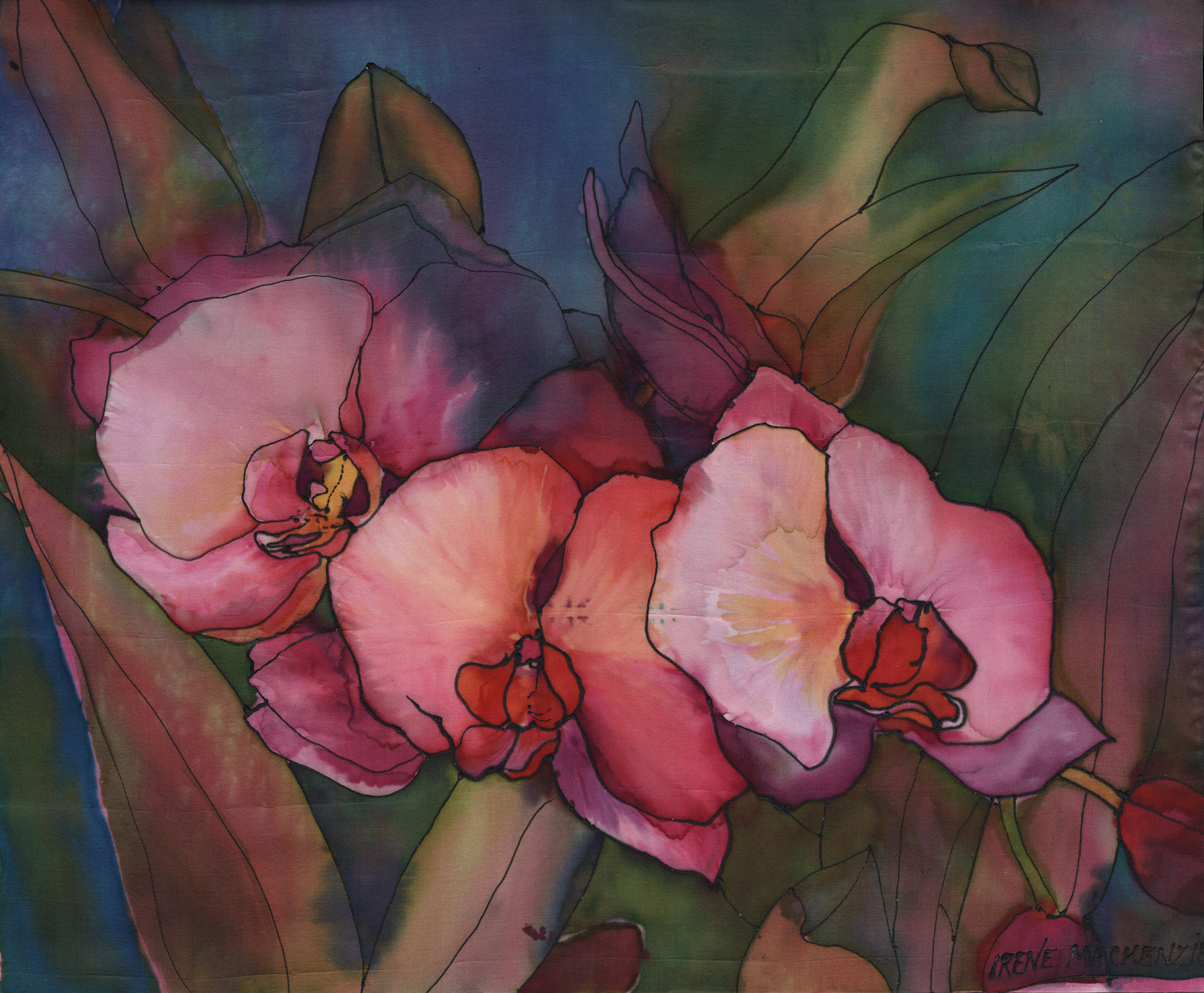 Orchids on Silk