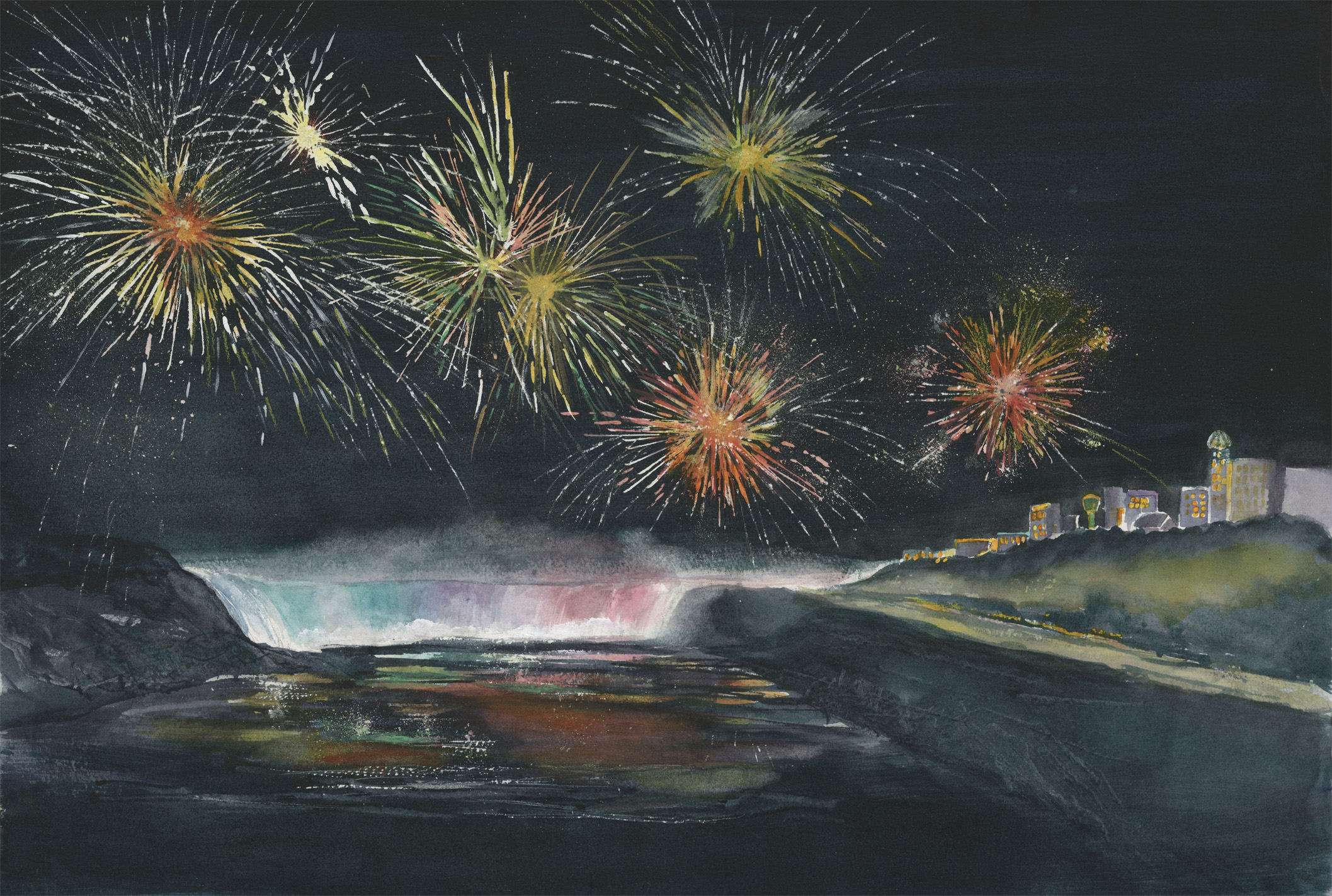 Fireworks Over Niagara Falls