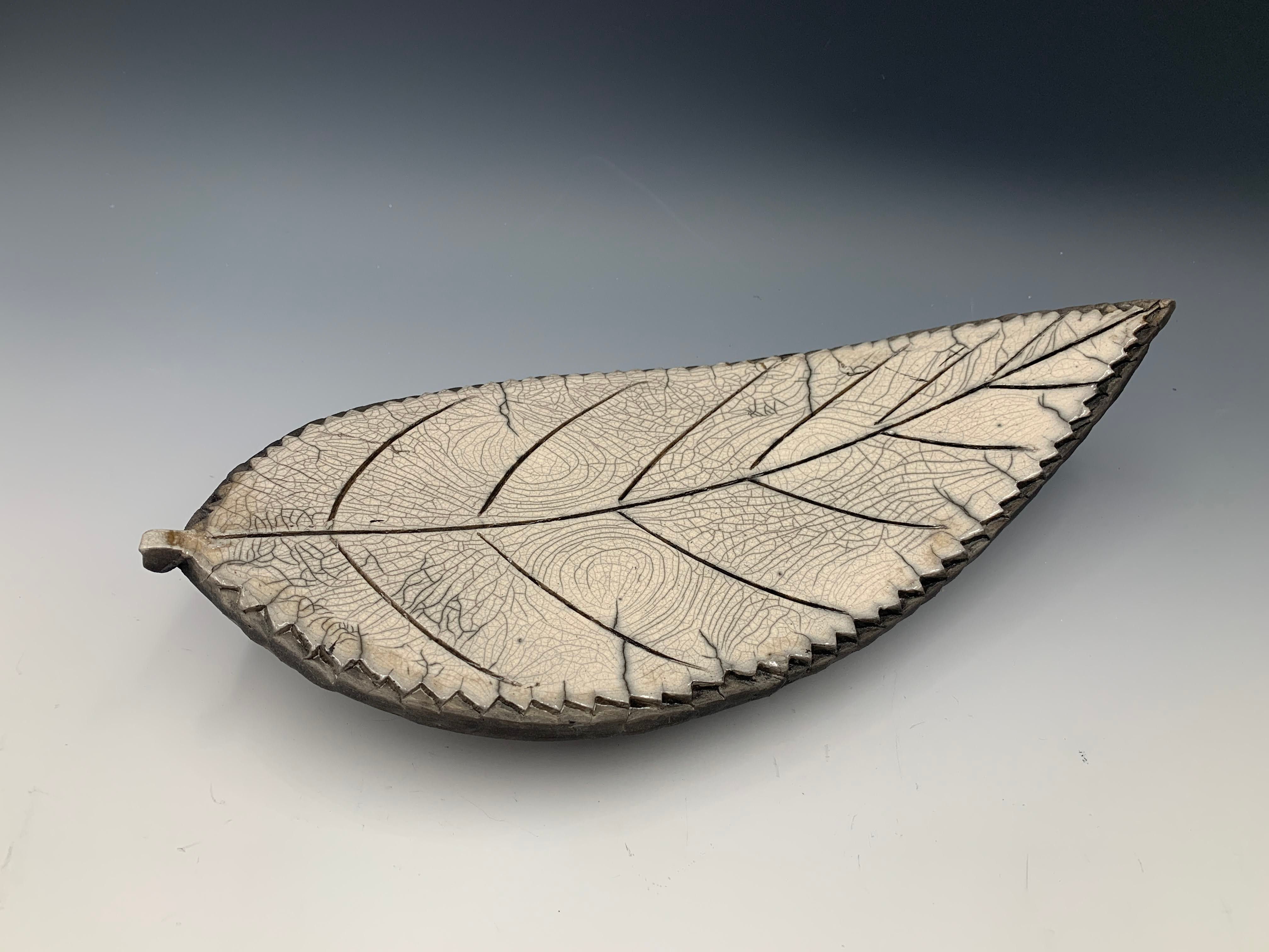 Raku Leaf Plate