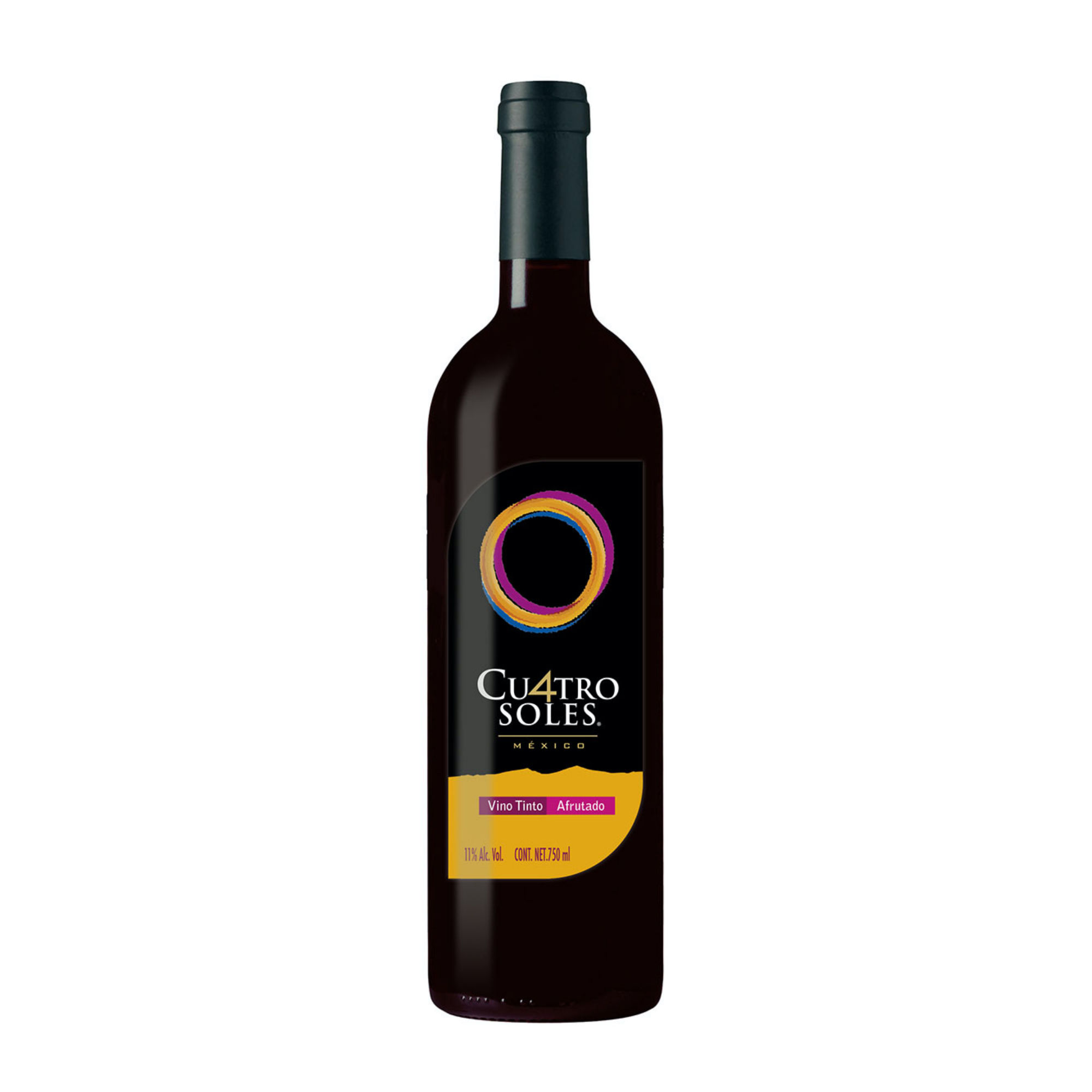 Vino Tinto Cuatro Soles Afrutado 750 ml