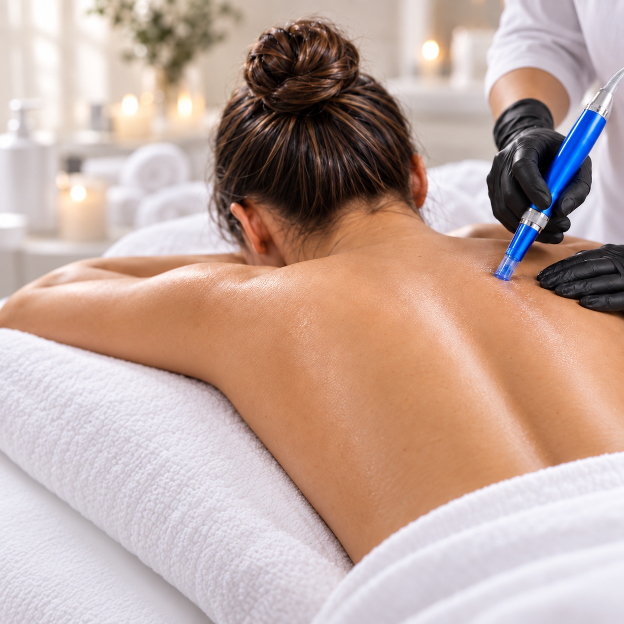 Microneedling behandeling gecombineerd met BioLED-therapie bij Skiniek