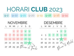 Atualització horari 