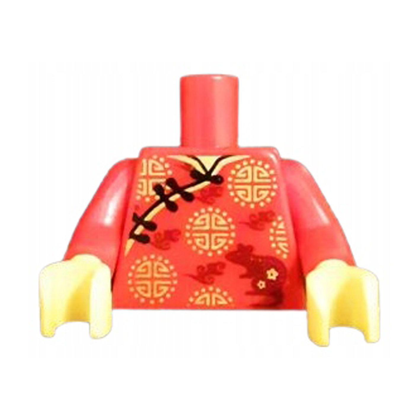 LEGO® Tore robe rouge type chinois avec motif rat