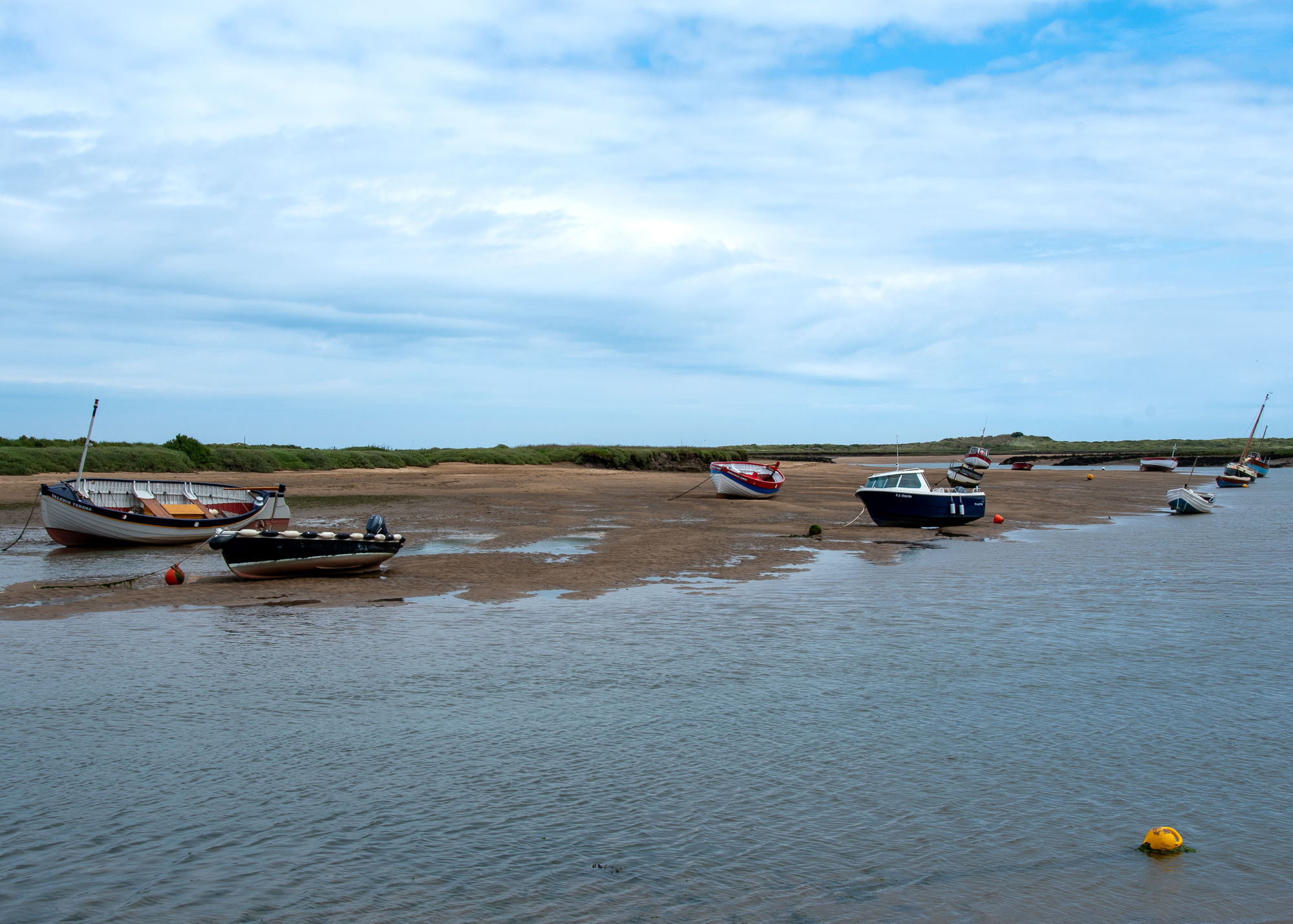 Moored boats at Burnham Overy Staithe