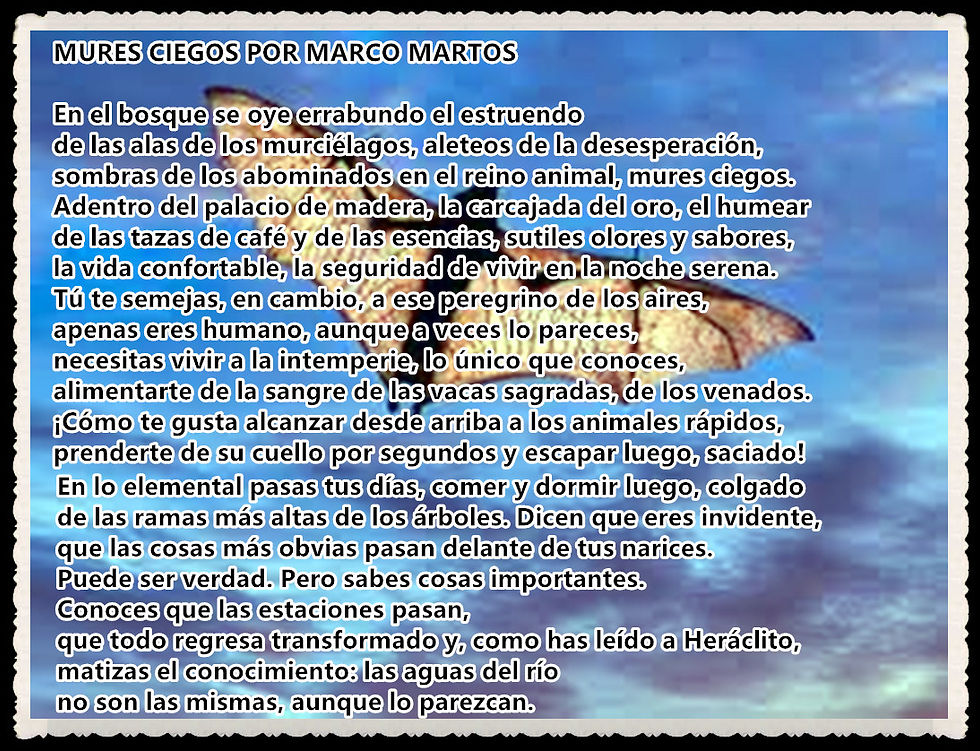 MURES CIEGOS Poema de Marco Martos Carrera