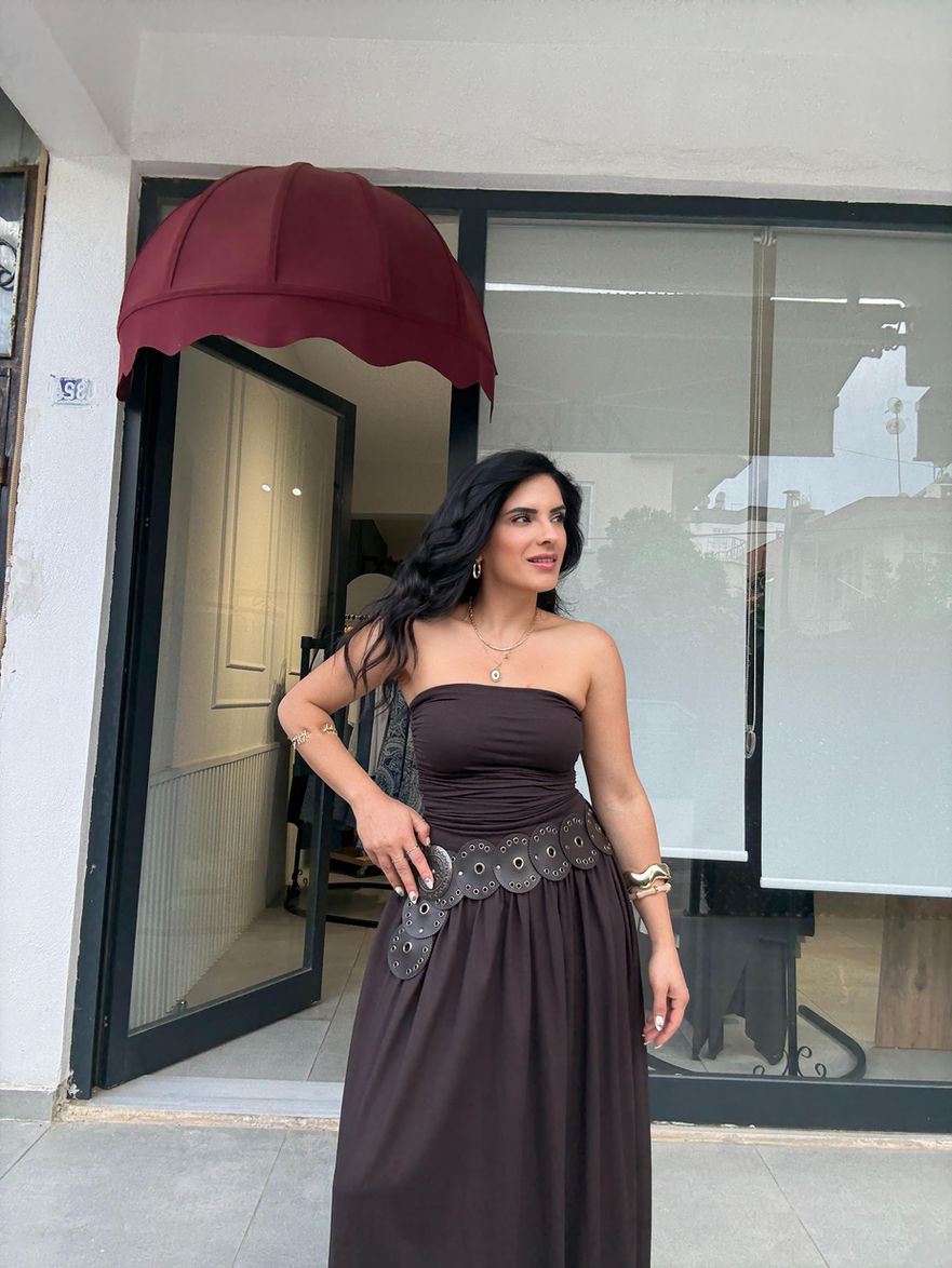 Dlvn Straptez Model Modal Doku Rahat Elbise