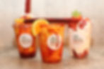 Limonada batida from El Maya Grill, a refreshing blended lemonade with strawberry, banana, mango, and pineapple flavors.