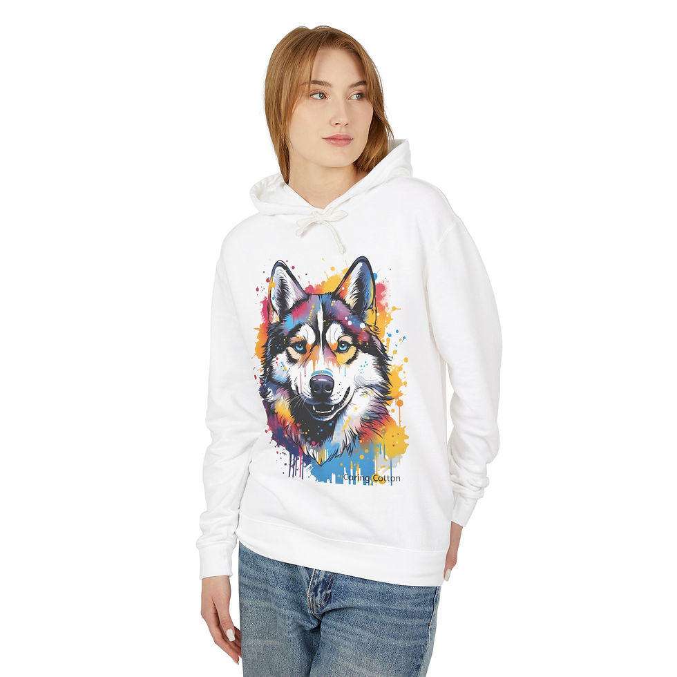 Thumbnail: Siberian Husky Pop Art Hooded Sweatshirt