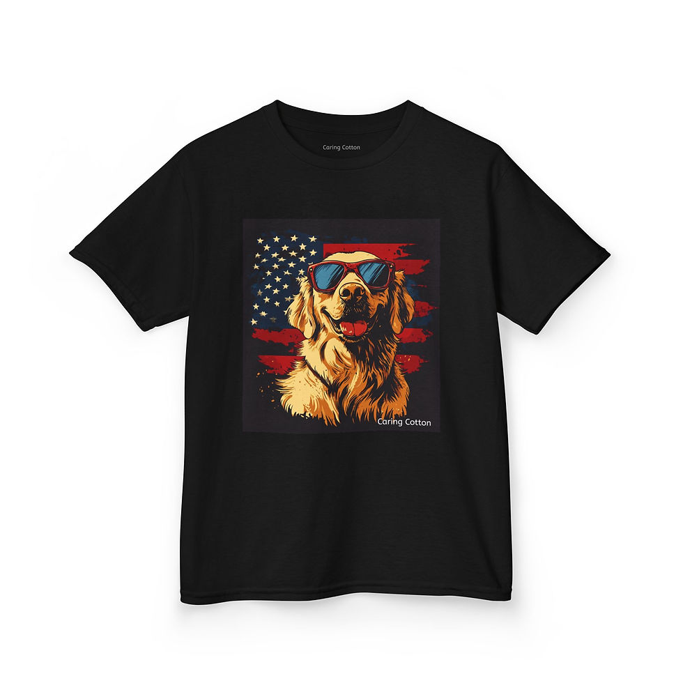 Thumbnail: Kids Golden Retriever America! Tee