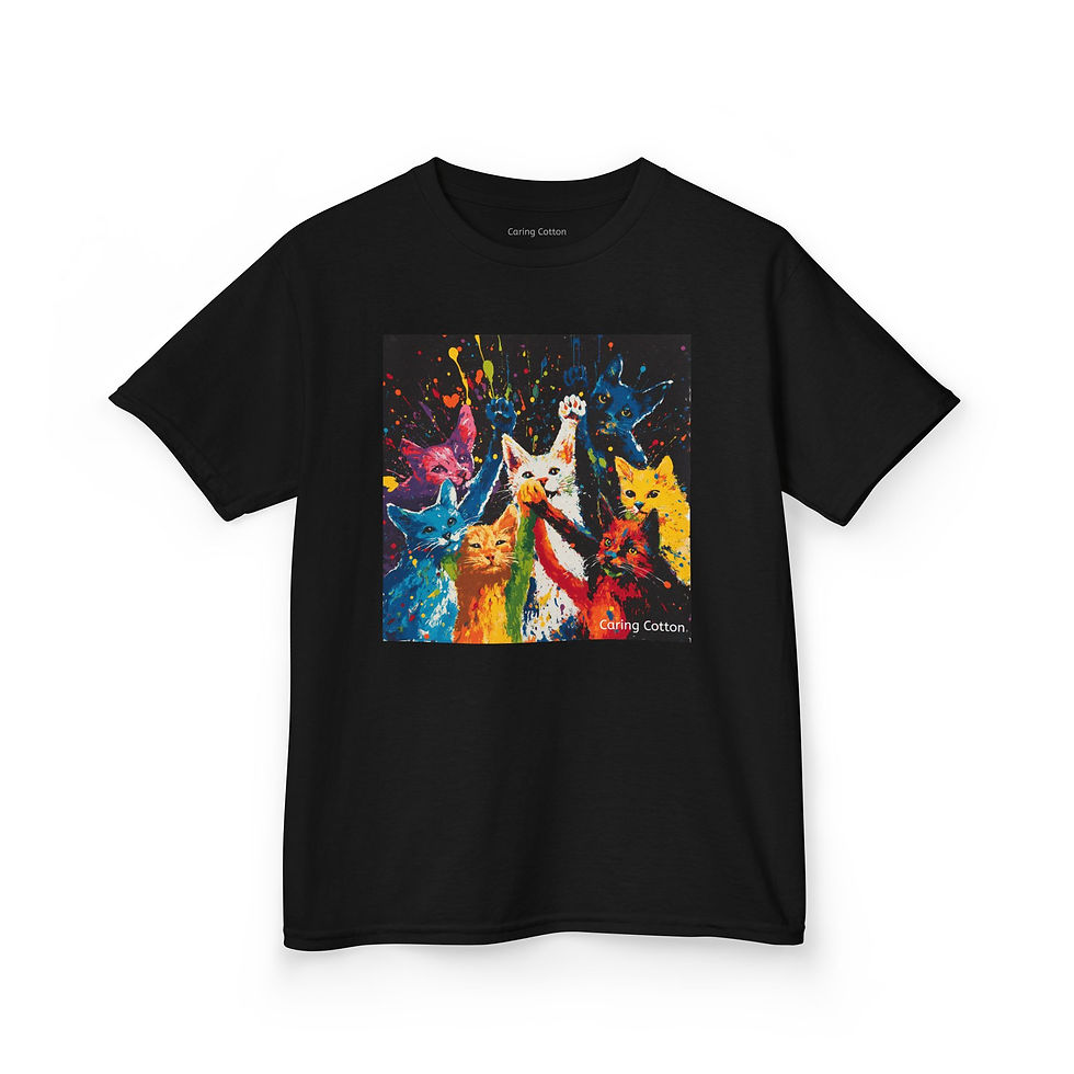 Thumbnail: Kids Cat Party Pop Art Tee