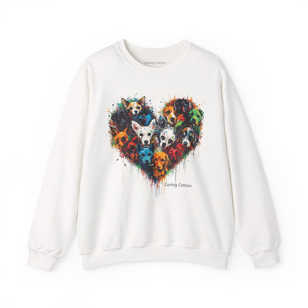 Thumbnail: Dog Heart Shape Pop Art Sweatshirt