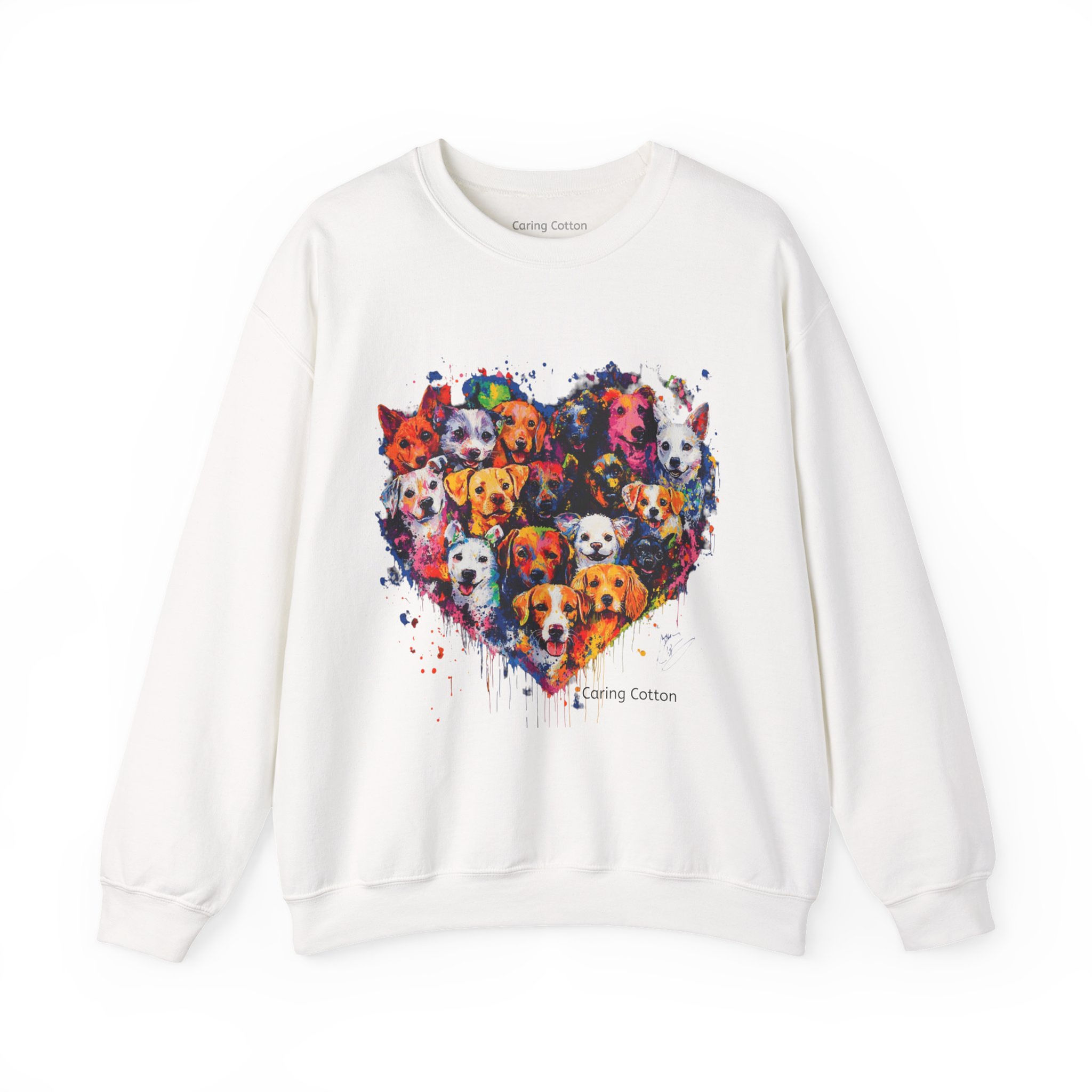 Dog Heart Shape Pop Art Sweatshirt