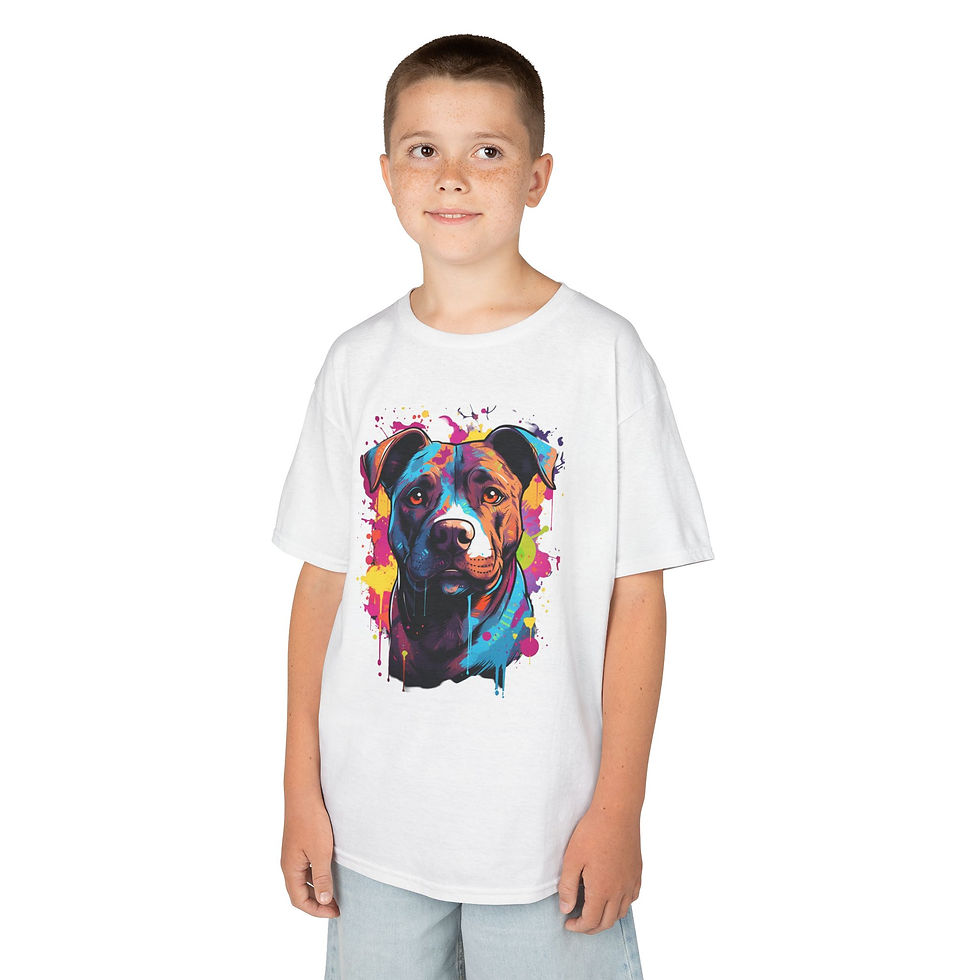 Thumbnail: Kids American Stafford Terrier Pop Art Tee