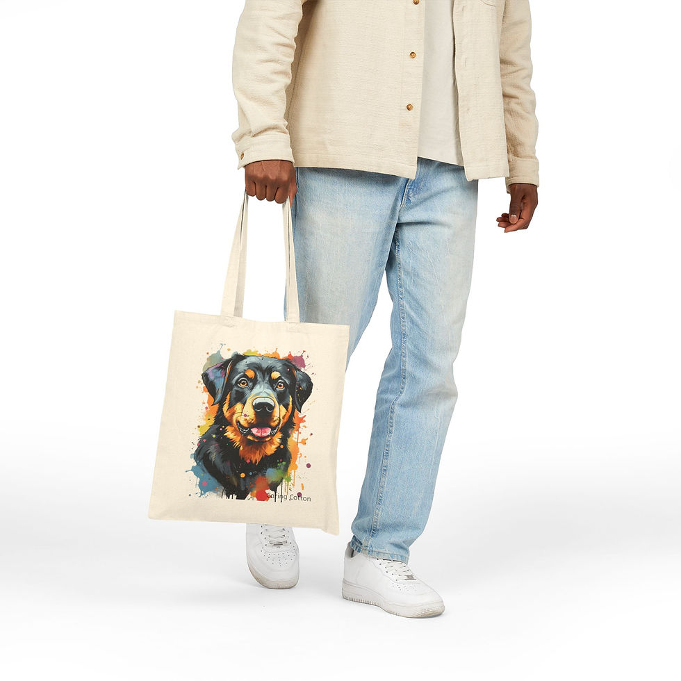 Thumbnail: Dog Lover's Cotton Tote Bag