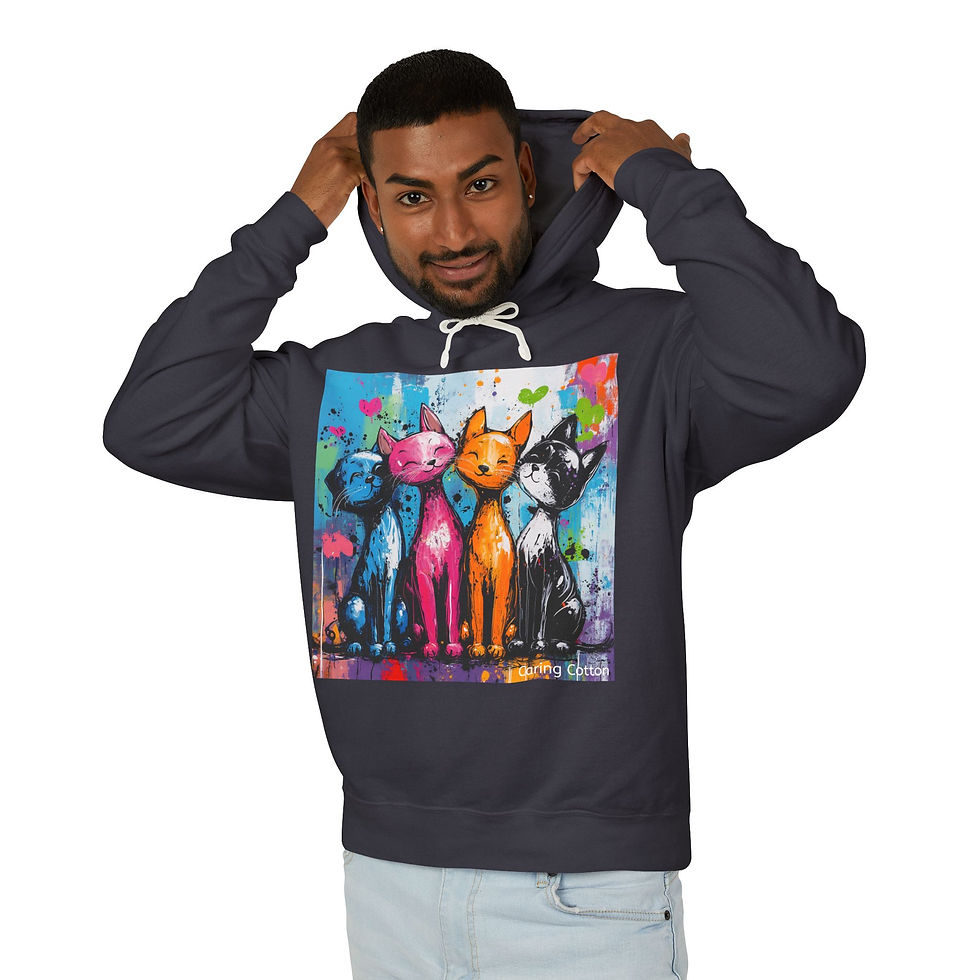 Thumbnail: Cat Crew Pop Art Hooded Sweatshirt