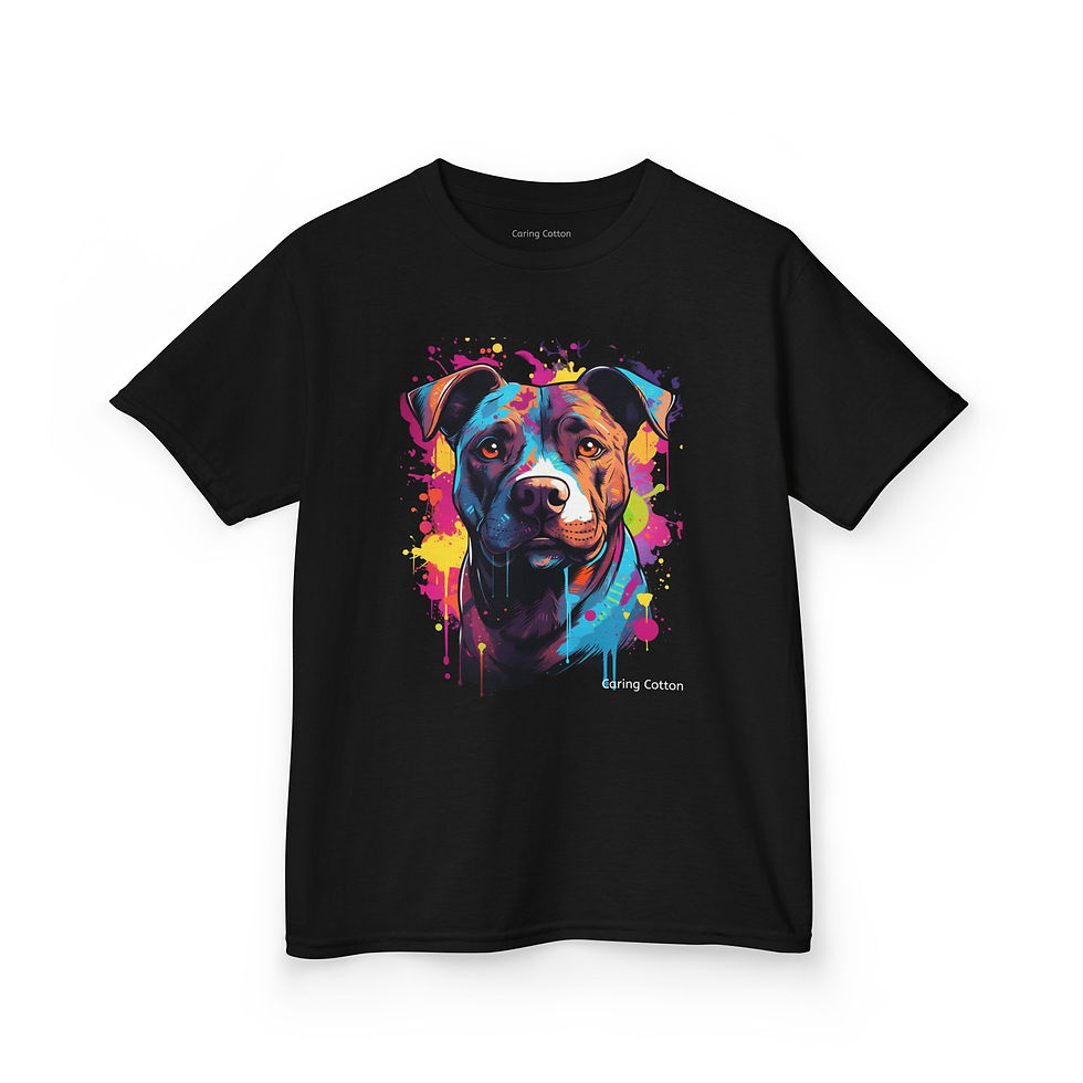 Thumbnail: Kids American Stafford Terrier Pop Art Tee