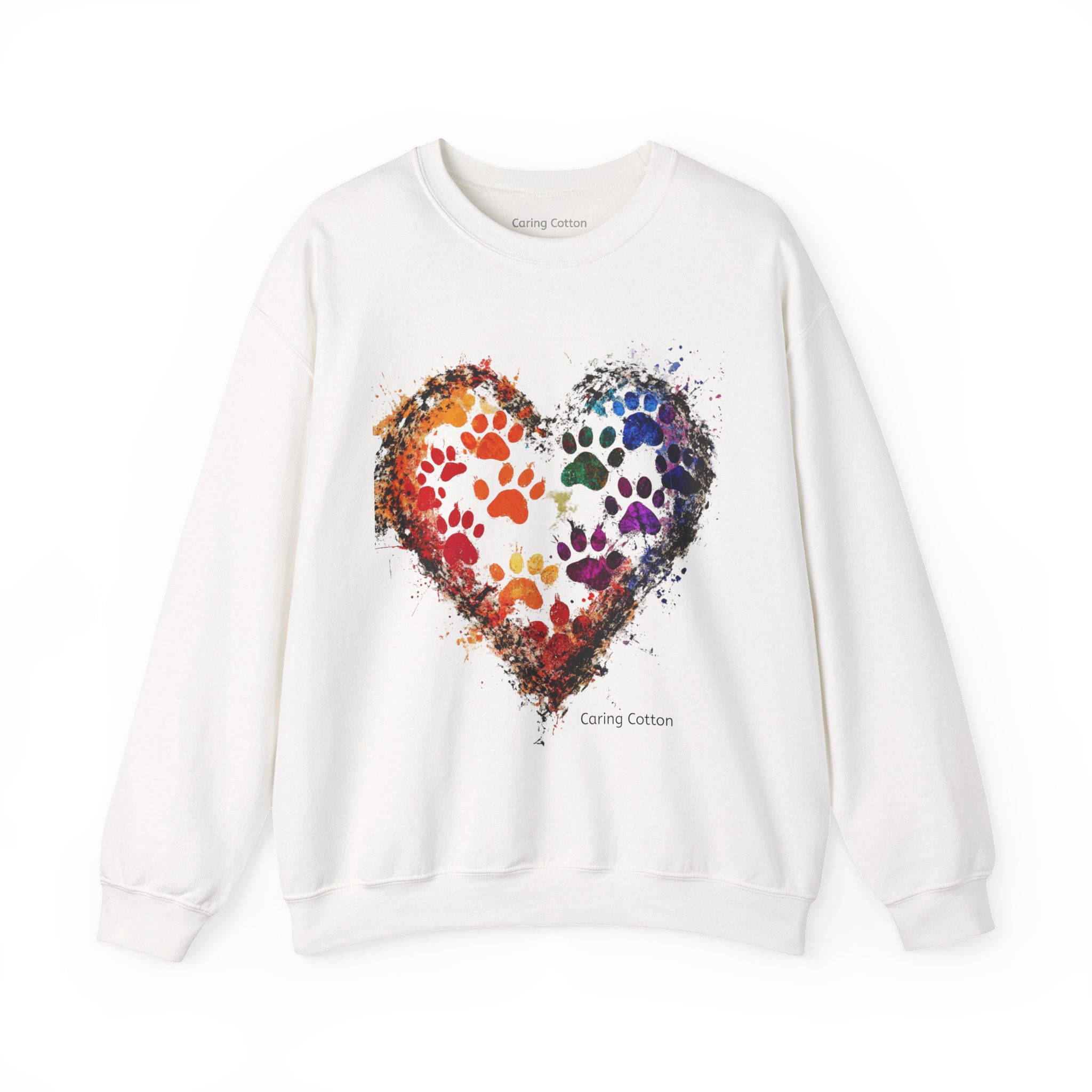 Paw Print Heart Shape Pop Art Sweatshirt