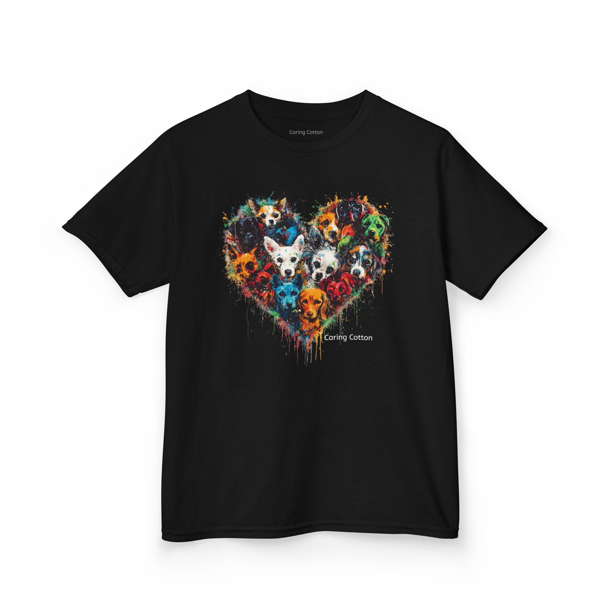 Kids Dog Heart Shape Pop Art Tee