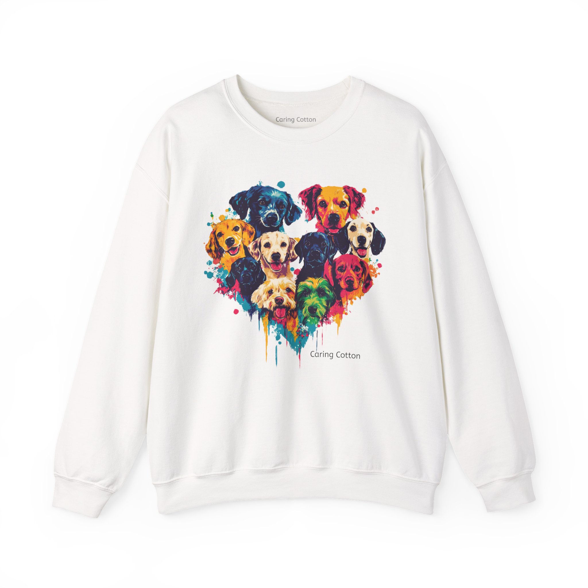 Dog Heart Shape Pop Art Sweatshirt