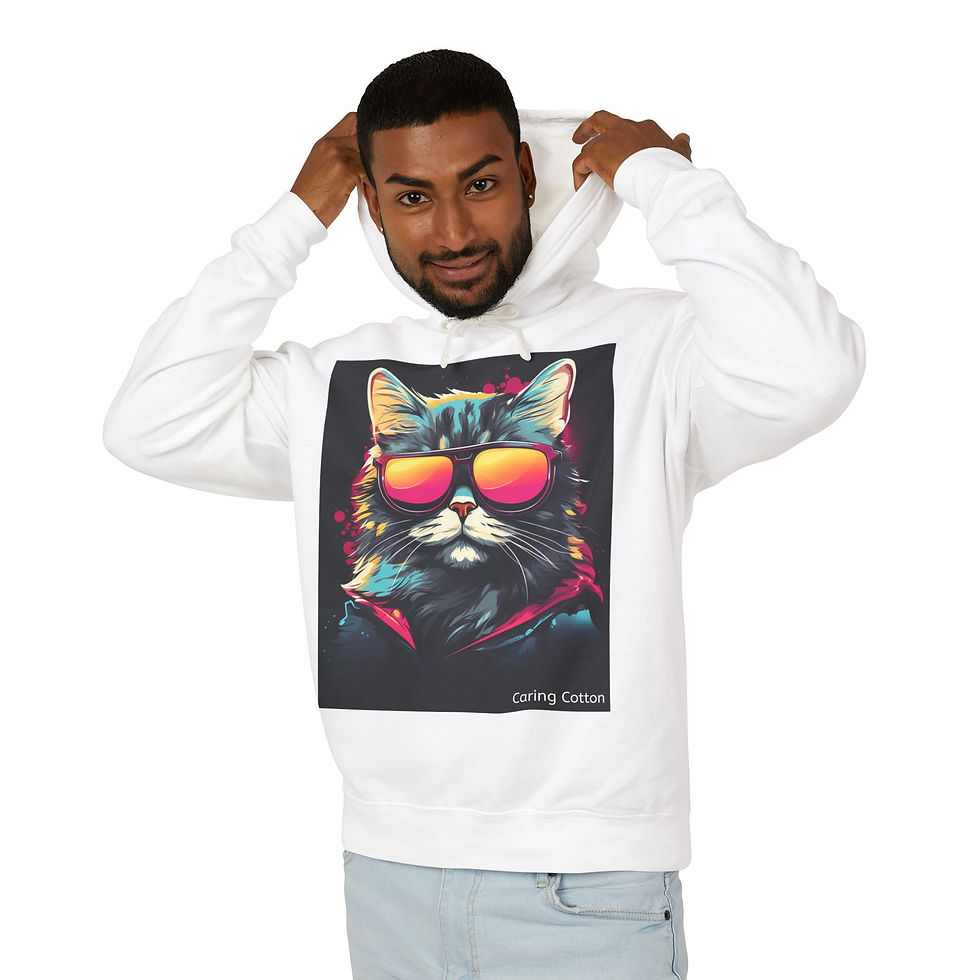 Thumbnail: Cat Cool Guy Hooded Sweatshirt