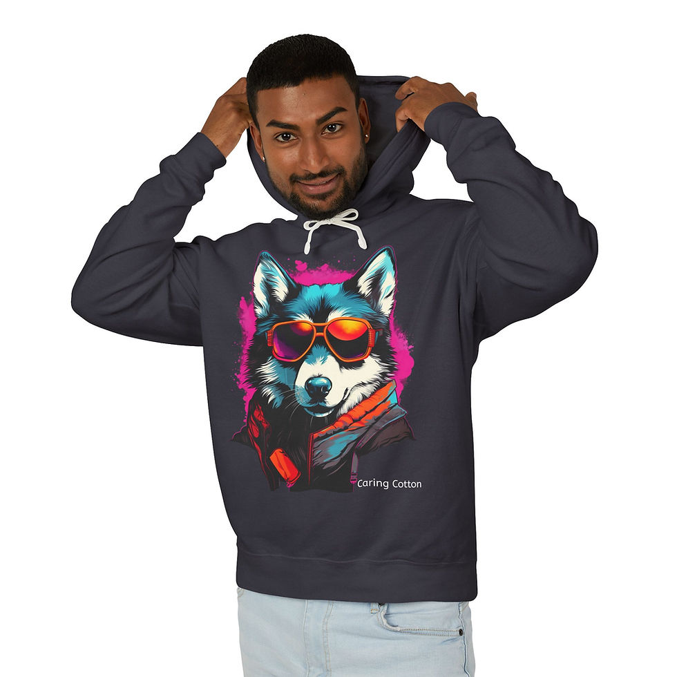 Thumbnail: Siberian Husky Cool Guy Hooded Sweatshirt