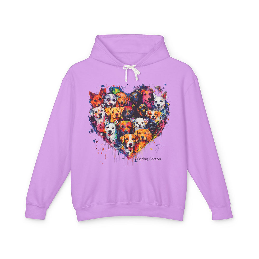 Thumbnail: Dog Heart Shape Pop Art Hooded Sweatshirt