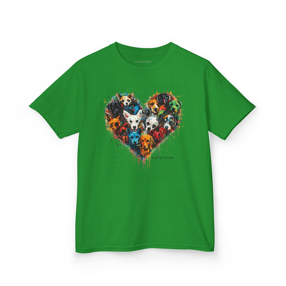 Thumbnail: Kids Dog Heart Shape Pop Art Tee