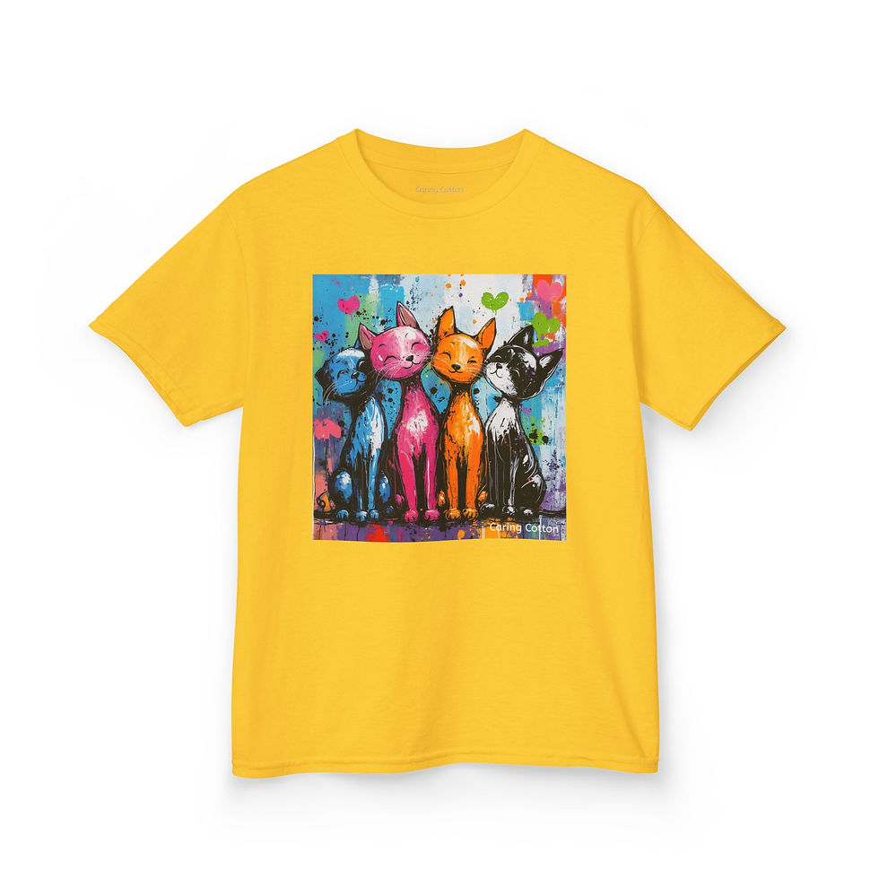 Thumbnail: Kids Cat Crew Pop Art Tee