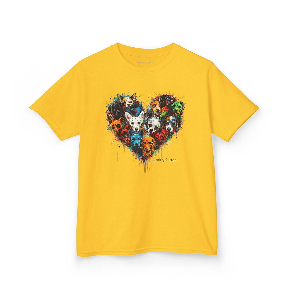 Thumbnail: Kids Dog Heart Shape Pop Art Tee