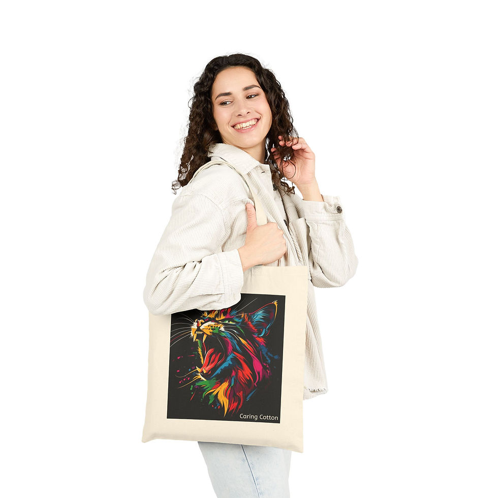 Thumbnail: Cat Lover's Cotton Tote Bag