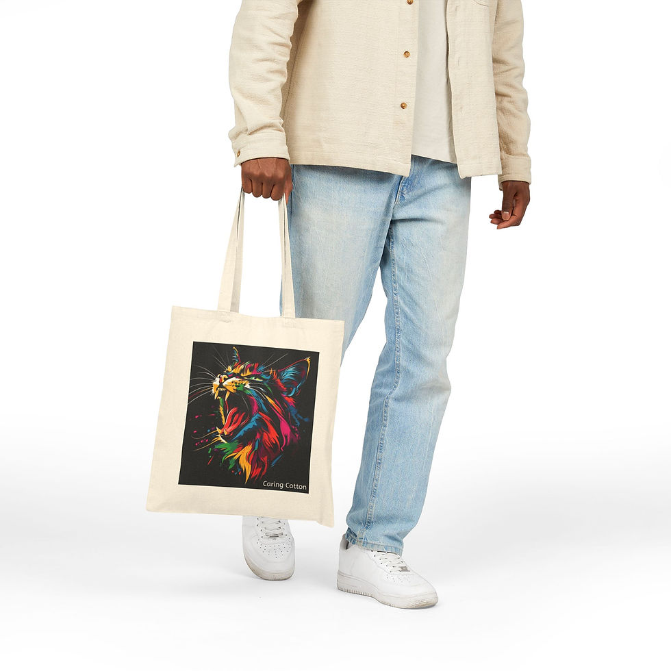 Thumbnail: Cat Lover's Cotton Tote Bag