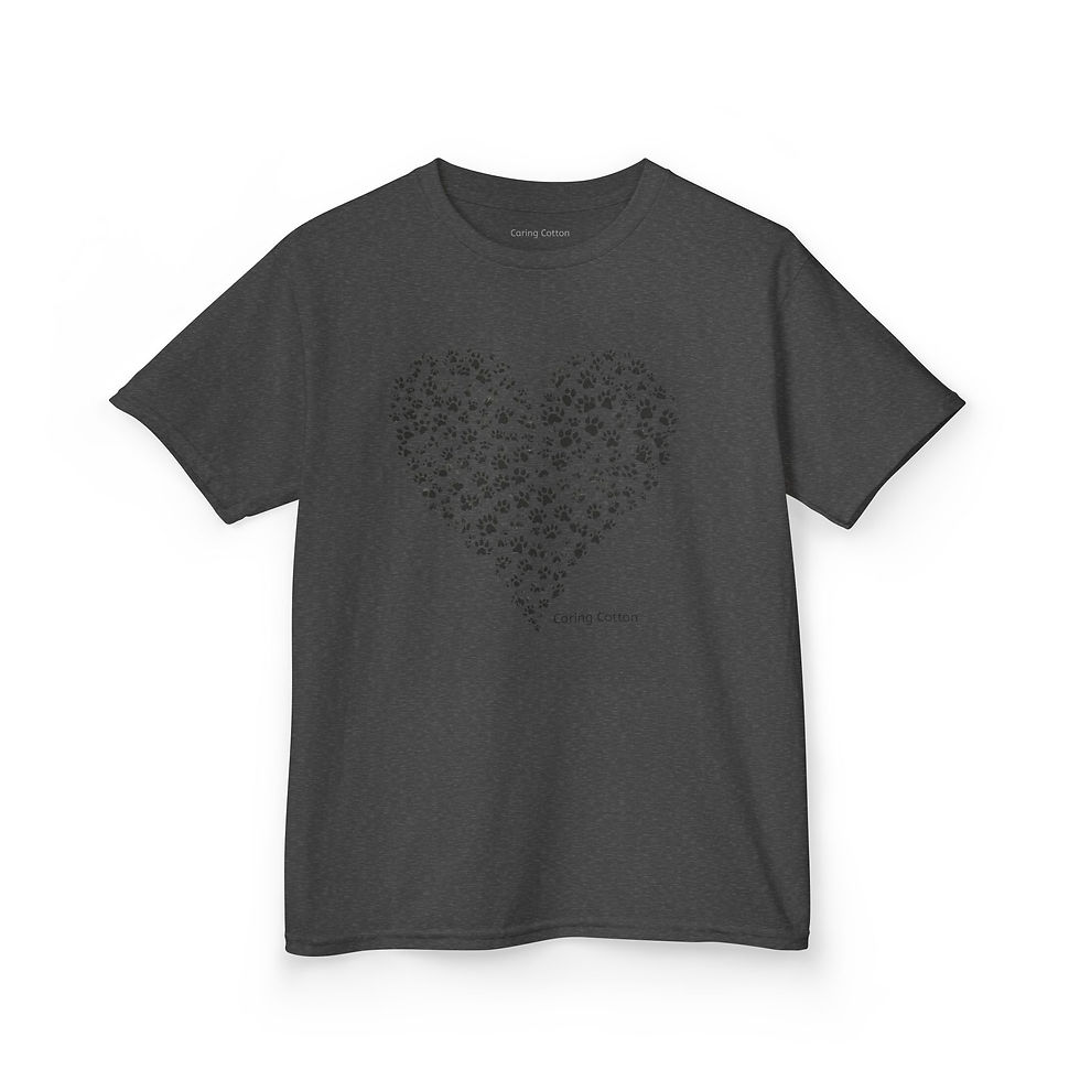 Thumbnail: Kids Paw Print Heart Pop Art Tee