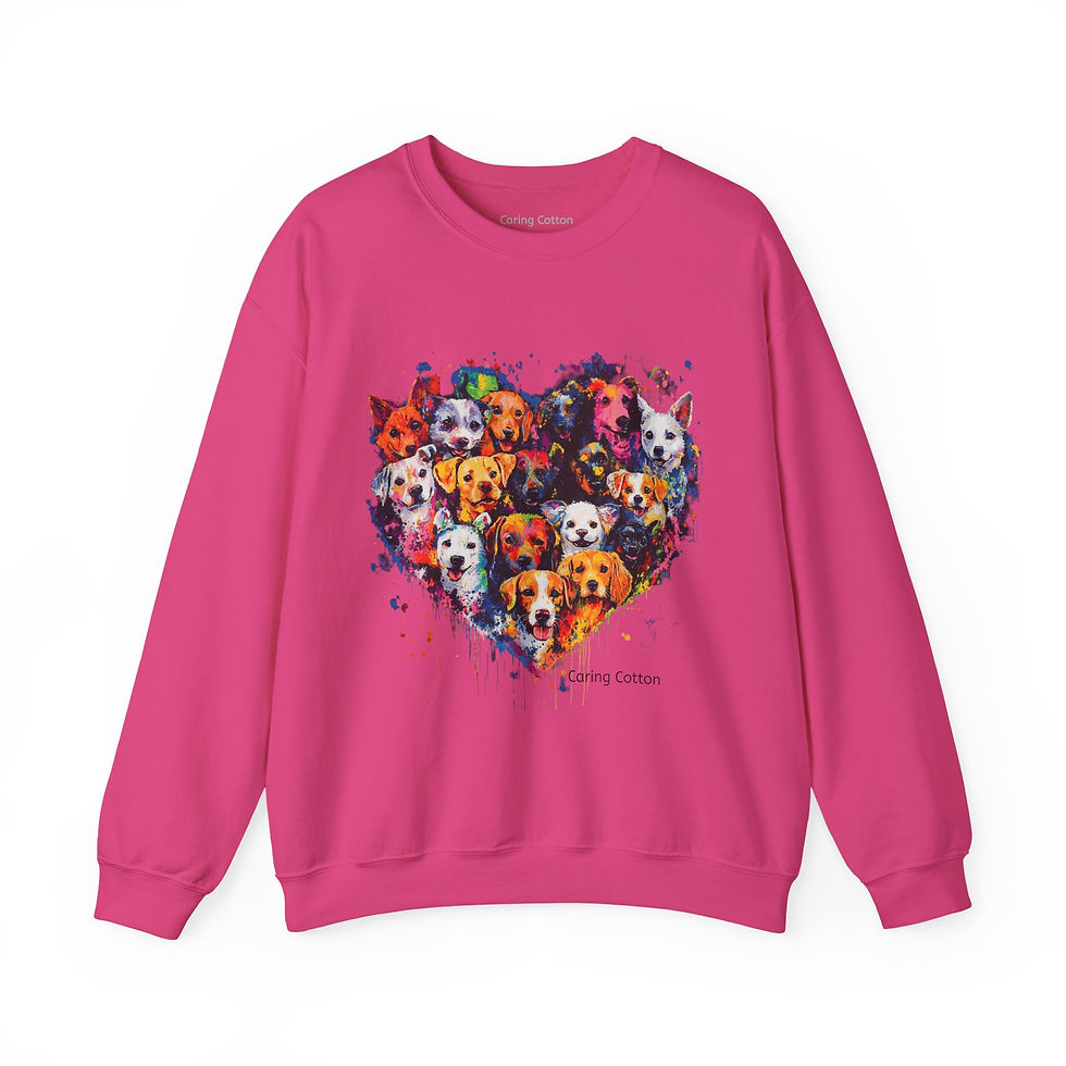 Thumbnail: Dog Heart Shape Pop Art Sweatshirt