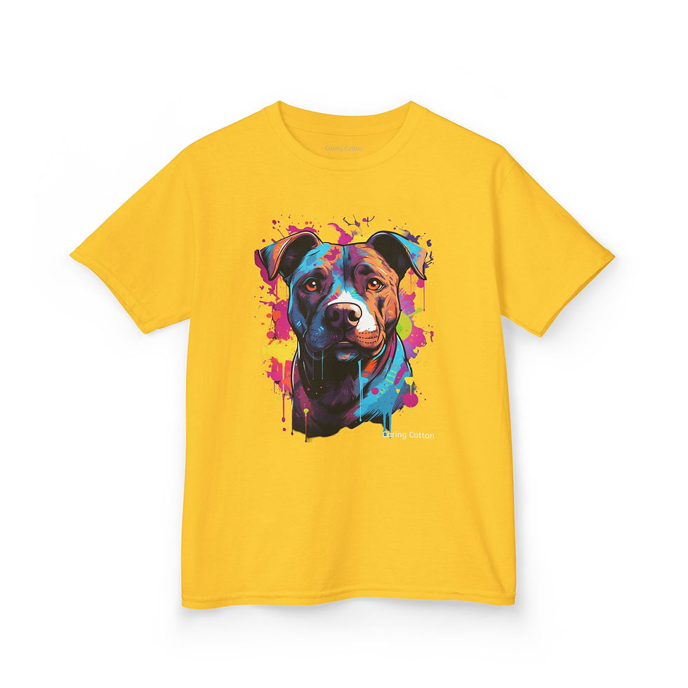 Thumbnail: Kids American Stafford Terrier Pop Art Tee