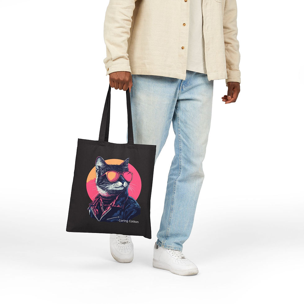 Thumbnail: Cat Lover's Cotton Tote Bag