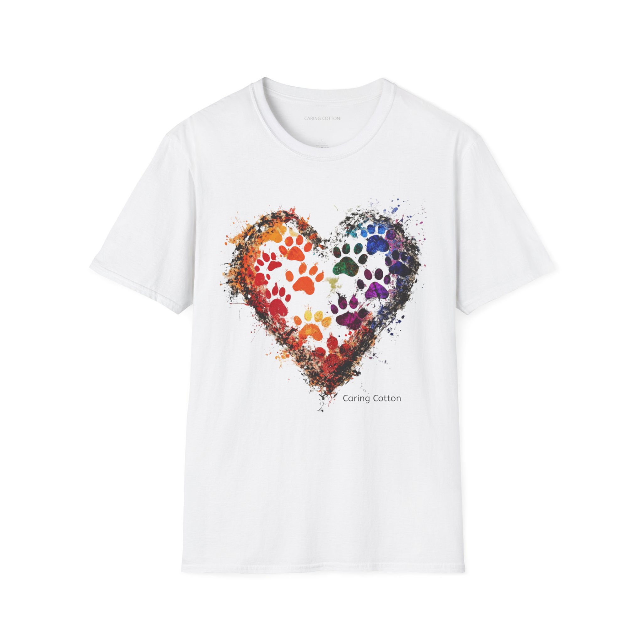 Paw Print Heart Shape Pop Art T-Shirt