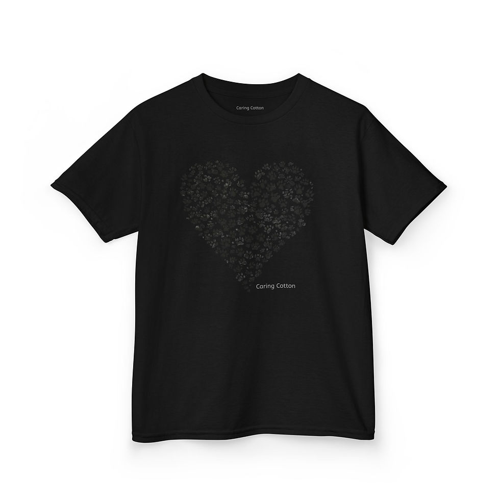Thumbnail: Kids Paw Print Heart Pop Art Tee