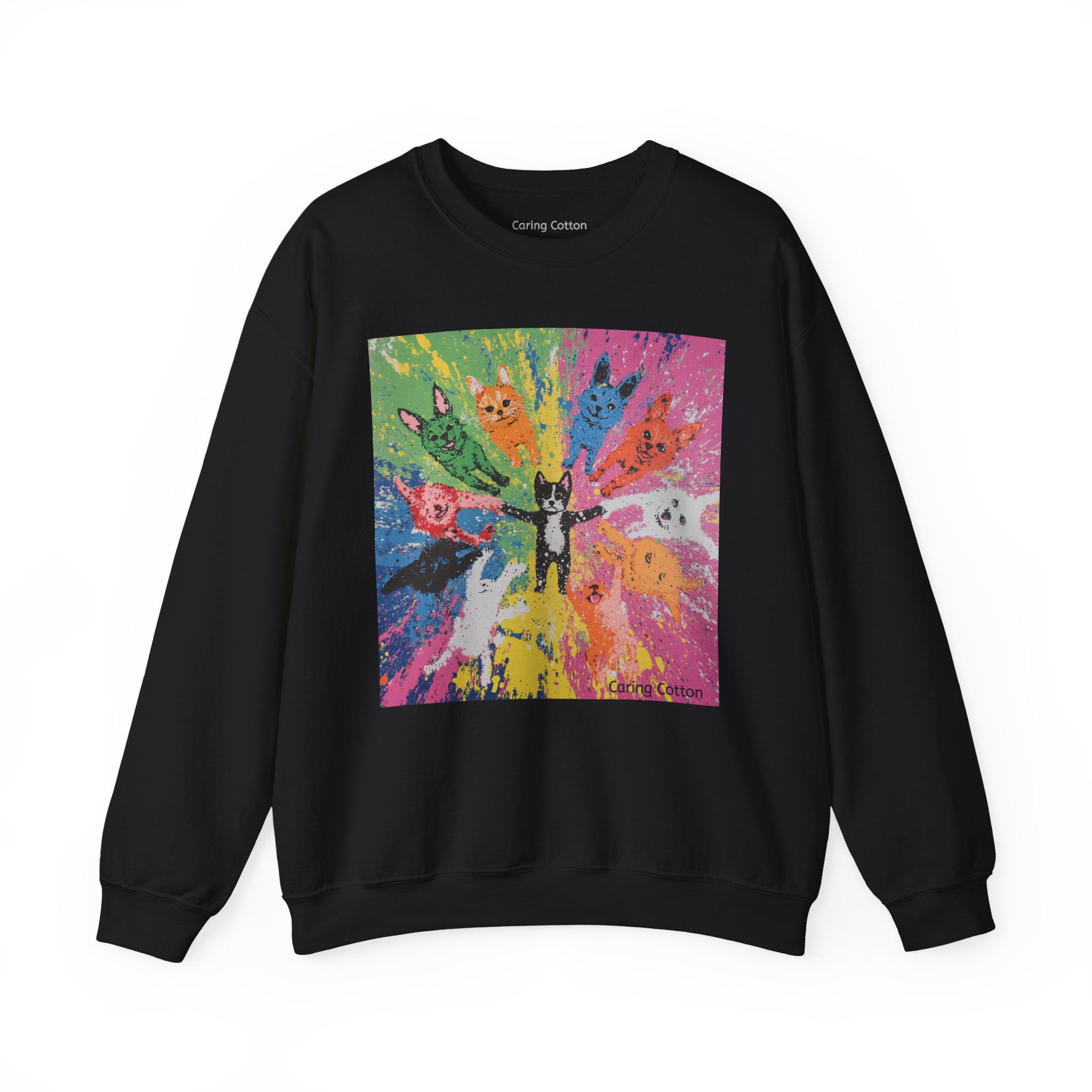 Cat Pow Wow Pop Art Sweatshirt