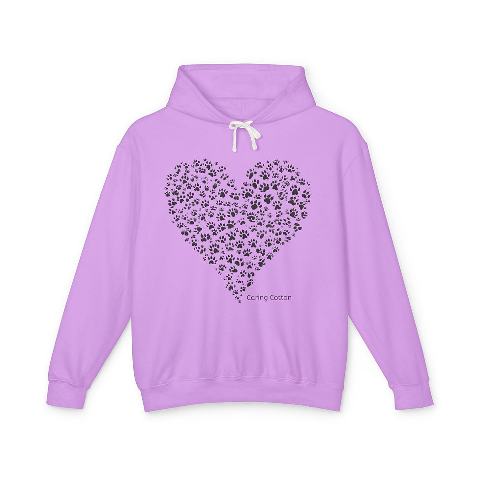 Thumbnail: Paw Print Heart Shape Pop Art Hooded Sweatshirt