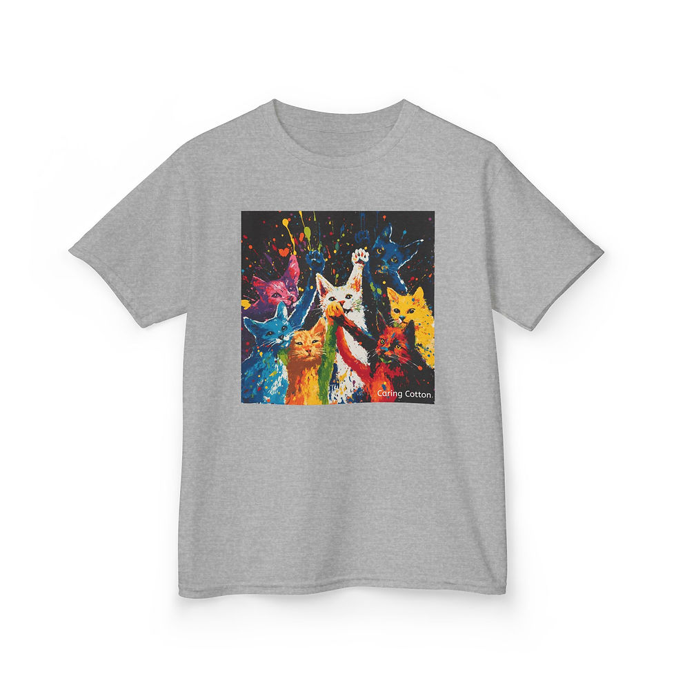 Thumbnail: Kids Cat Party Pop Art Tee