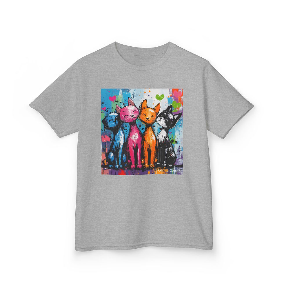 Thumbnail: Kids Cat Crew Pop Art Tee