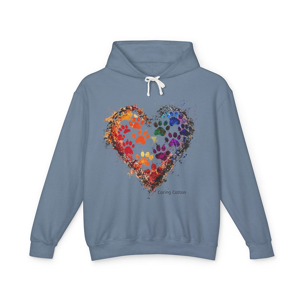 Thumbnail: Paw Print Heart Shape Pop Art Hooded Sweatshirt