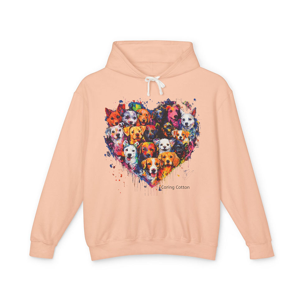Thumbnail: Dog Heart Shape Pop Art Hooded Sweatshirt