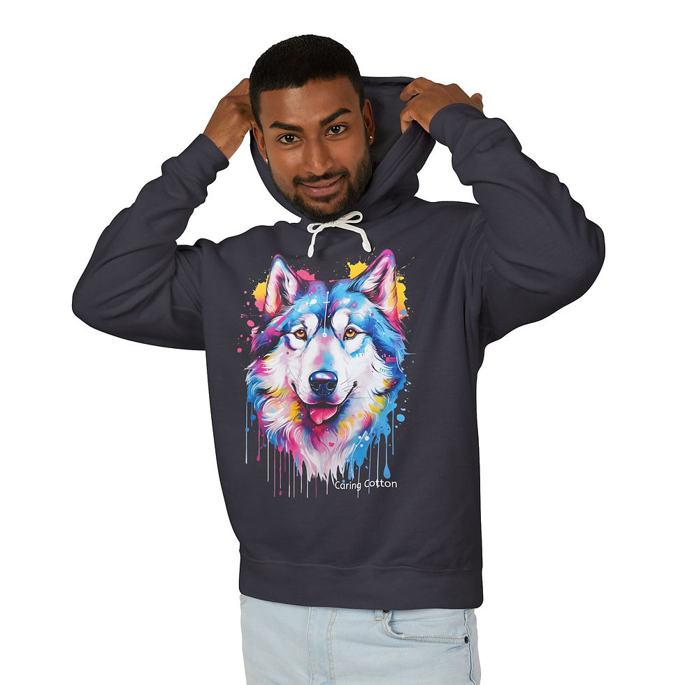 Thumbnail: Siberian Husky Pop Art Hooded Sweatshirt
