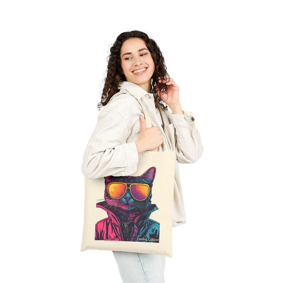 Thumbnail: Cat Lover's Cotton Tote Bag